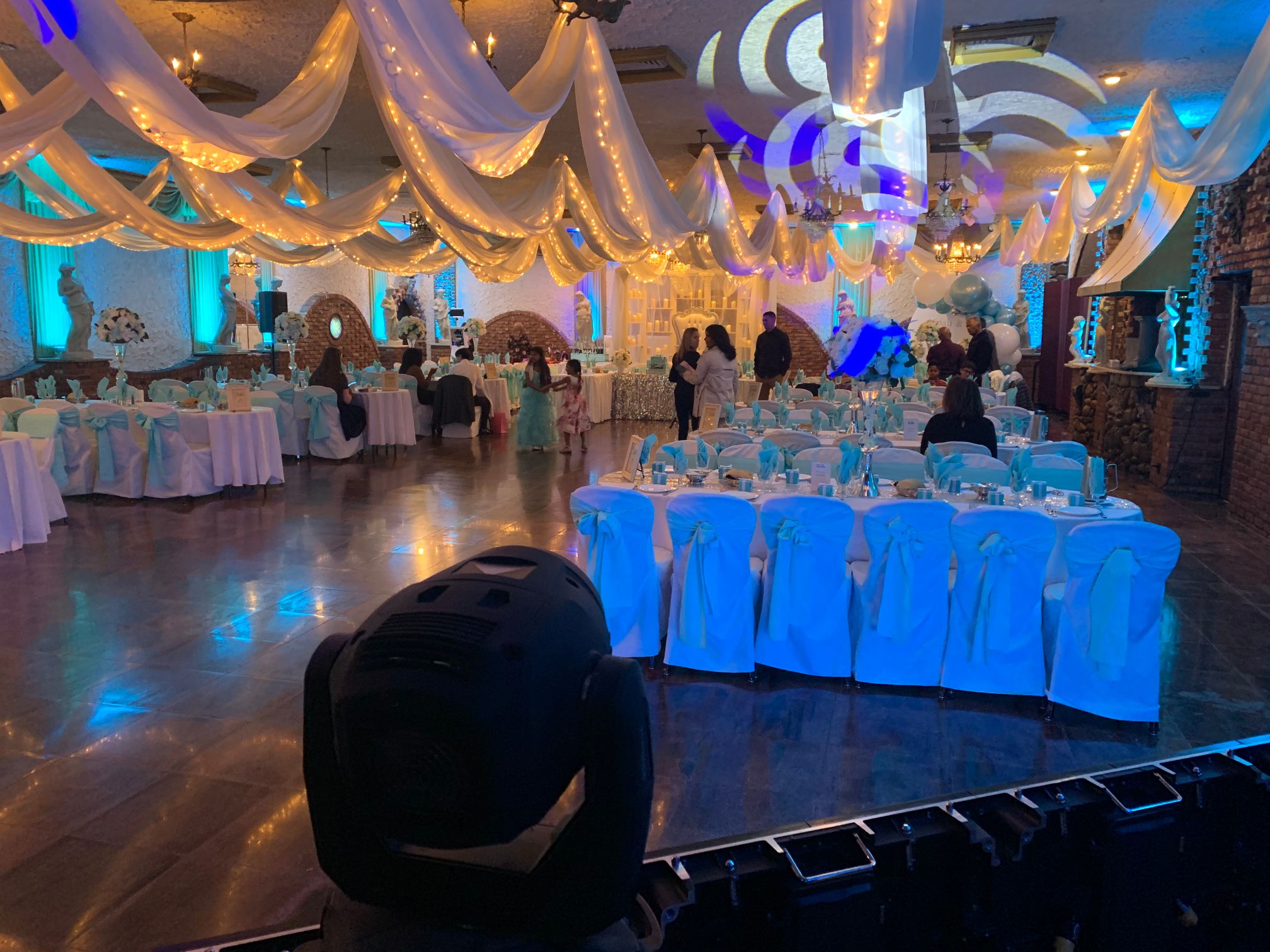 A wedding reception organized by Revel Event Productions